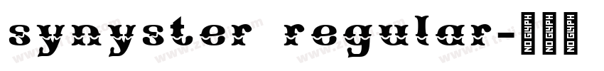 synyster regular字体转换